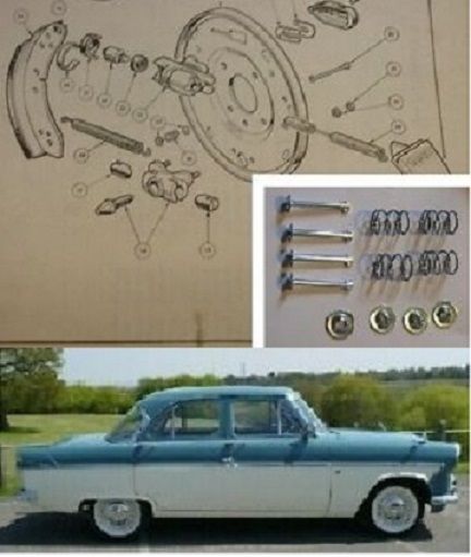 FRONT or REAR BRAKE SHOE FITTING KIT (Ford Zephyr Zodiac Consul Mk2) (1956- 62) 