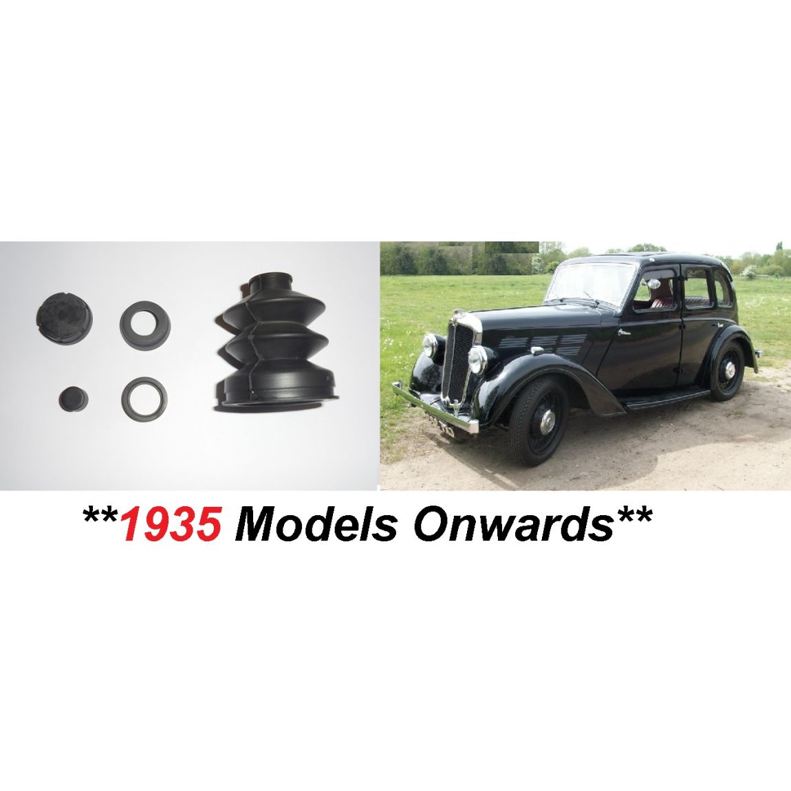 BRAKE MASTER CYLINDER REPAIR SEALS KIT (Morris 10, 10M, 12 & Y Van) (**From 1935- 52**) 