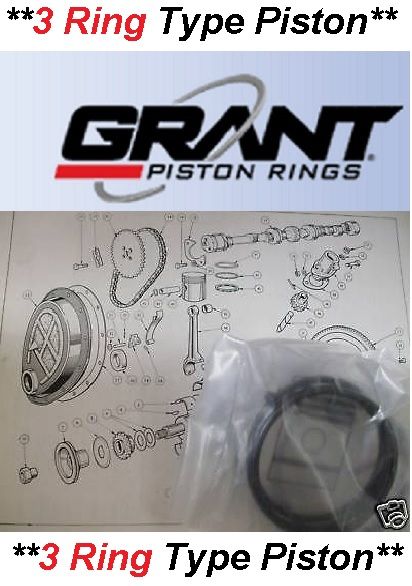 PISTON RINGS SET Std (MG Midget Mk3) (1275cc) (**3 Ring Type**) (1966- 74) 