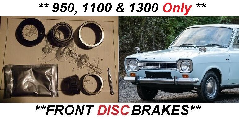 FRONT WHEEL HUB BEARING KIT x1 (Ford Escort Mk1) (950, 1100 & 1300) (1968- 74) (* FRONT DISCS *) 