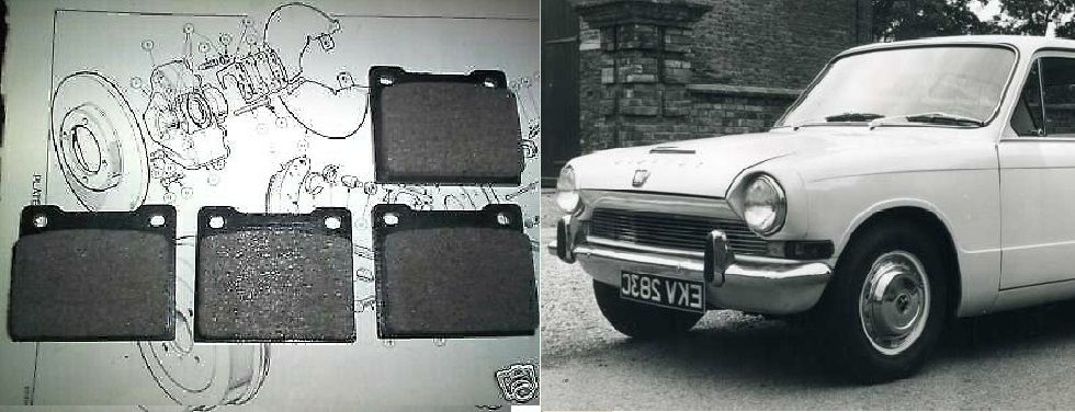 FRONT BRAKE PADS SET (Triumph 1300FWD Saloon) (1965- 70) 
