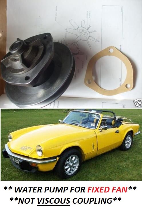 WATER PUMP (Triumph Spitfire) (MkIV & 1500) (**Fixed Fan**) (1970- 81) 