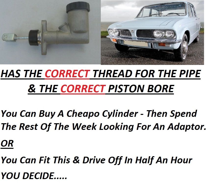 CLUTCH MASTER CYLINDER x1 (Triumph 1500 Saloon) (FWD & RWD) (1970- 76)
