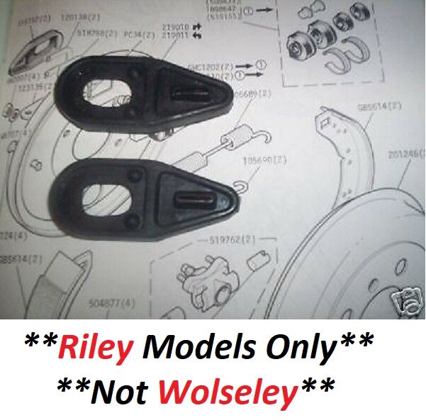 REAR BRAKE WHEEL CYLINDER GAITERS x2 (Riley 1.5  Saloon) (1958- 65) 
