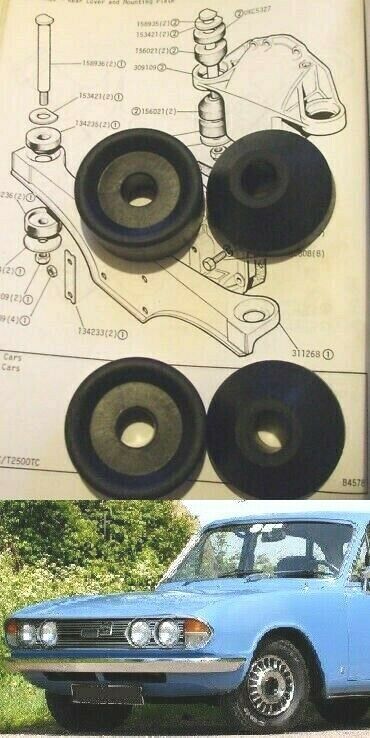 FRONT DIFFERENTIAL MOUNTS x4 (Triumph 2000 & 2500 Saloons) (1963- 77) 
