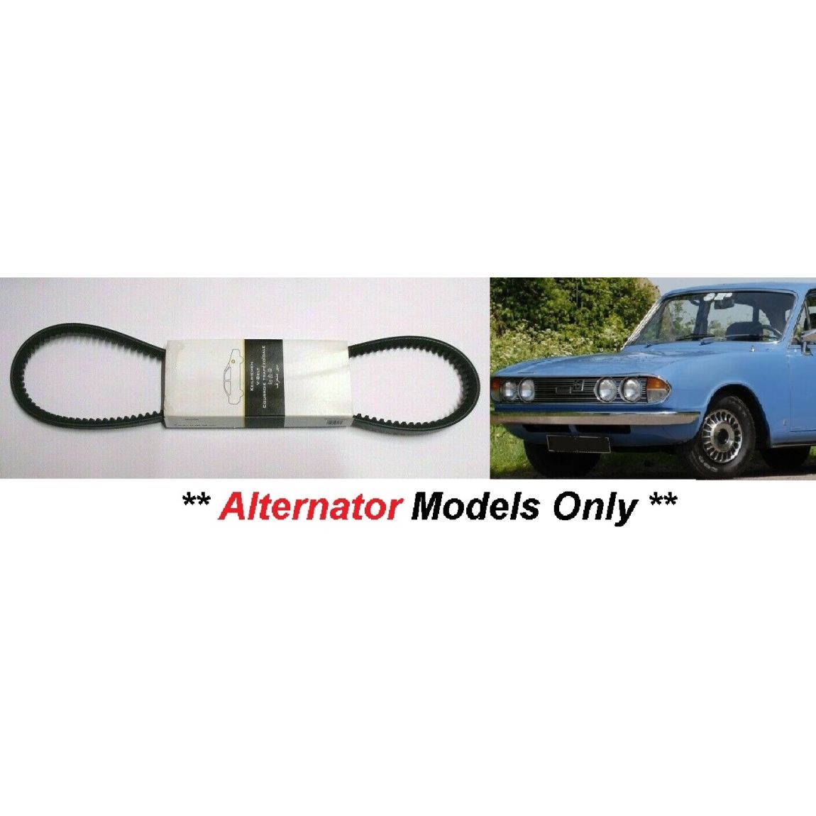 FAN BELT (Triumph 2000, 2500 & 2.5 Saloon) (**Alternator Models**) (**From 1969- 77**) 