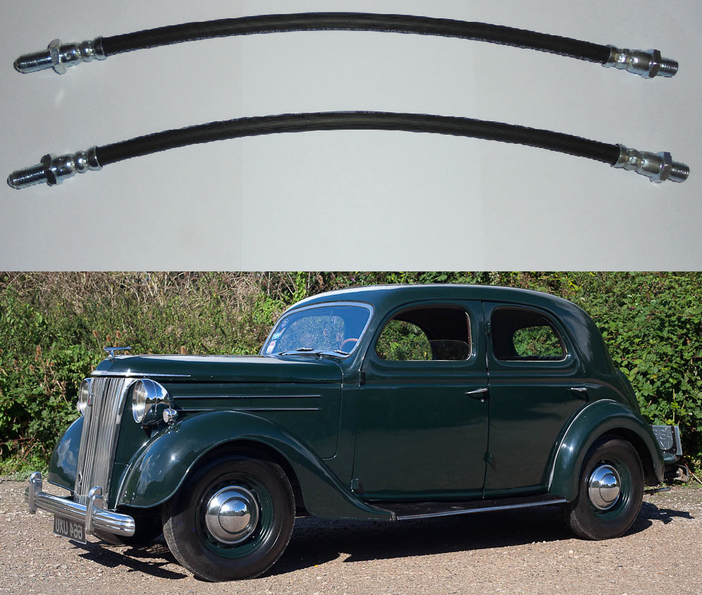 FRONT BRAKE HOSES x2 (Ford V8 Pilot) (1947- 51) 