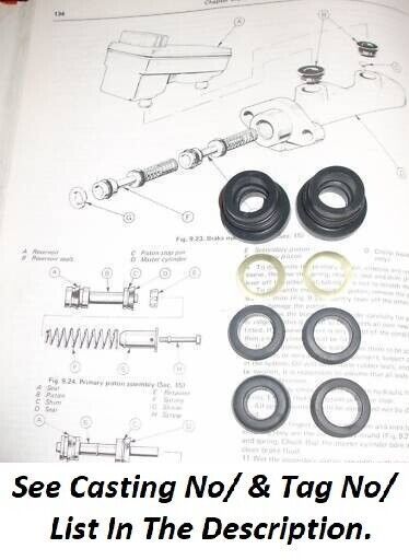 BRAKE MASTER CYLINDER REPAIR SEALS KIT (Ford Escort Mk2) (1100, 1300 & 1600) (**From 1977- 80**) 
