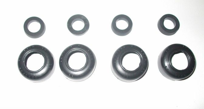 FRONT BRAKE WHEEL CYLINDER REPAIR SEALS KITS x4 (Singer Gazelle) (1956- 63) 