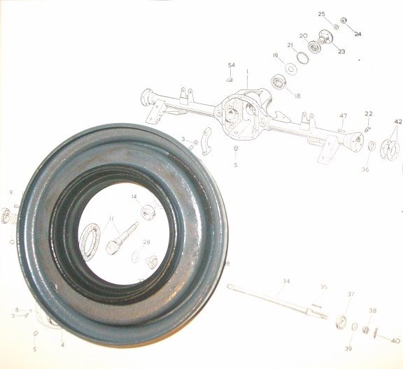 FRONT DIFFERENTIAL AXLE PINION OIL SEAL x1 (Jaguar Mk1, Mk2, 240 & 340, Daimler V8) (1955- 69) 