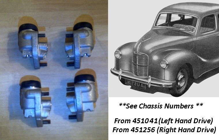 FRONT BRAKE WHEEL CYLINDERS x4 (Austin A40 Devon & Dorset) (**From 1950- 52**)  