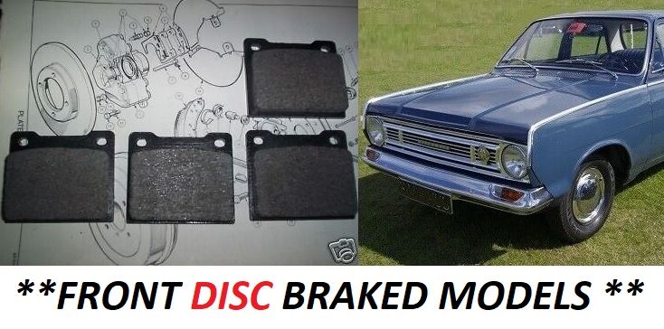 FRONT BRAKE PADS SET (Vauxhall Victor FC101 & VX4/90) (1964- 67) 