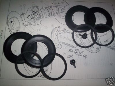 FRONT BRAKE CALIPER REPAIR SEALS KITS x2 (Triumph Vitesse 1600cc) (1962- 66) 