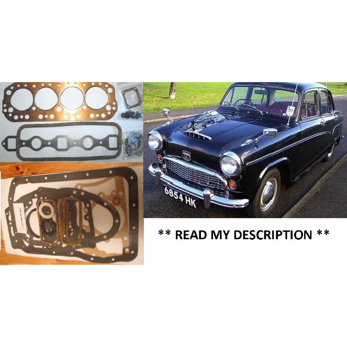 HEAD & SUMP (COMPLETE ENGINE GASKET SET) (Austin A40 Cambridge 1200cc) (** From 1954- 56 **) 