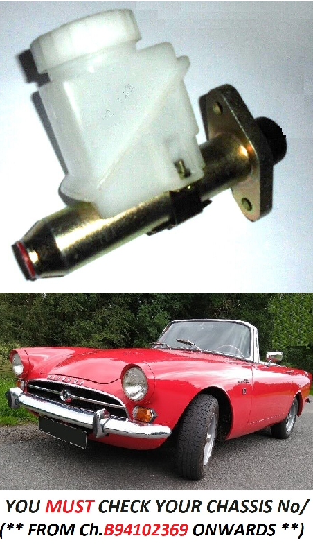 CLUTCH MASTER CYLINDER ASSEMBLY (Sunbeam Alpine) (Ser.4 {Late} & Ser.5) (** From Oct 64- 68**)