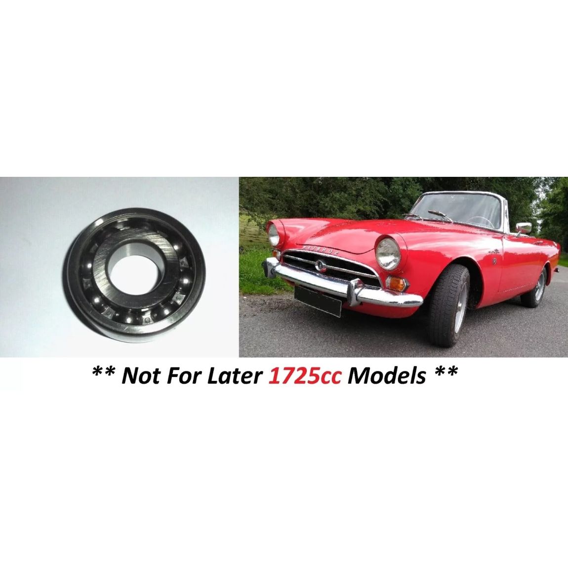 REAR WHEEL HUB BEARING KIT x1 (Sunbeam Alpine) (**Not 1725cc**) (**1959- 65 Only**) 