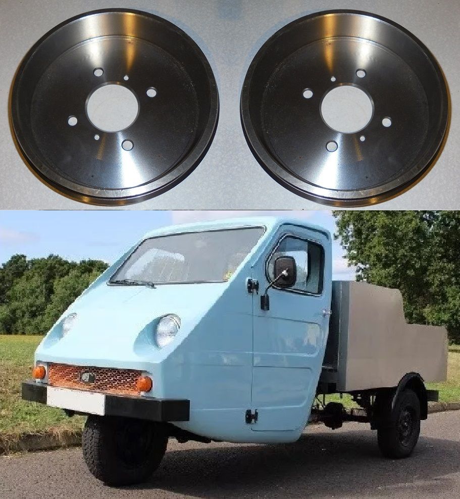 BRAKE DRUMS REAR x2 (Reliant Ant TW9) (700cc, 750cc & 850cc) (1967- 87) 