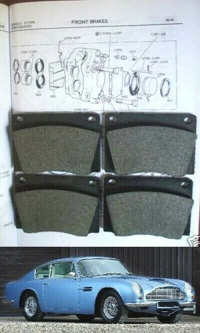 FRONT BRAKE PADS SET (Aston Martin DB5 DB6 DBS) (1963- 71) 
