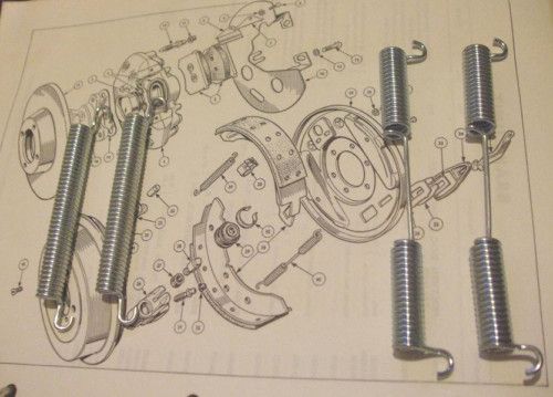 REAR BRAKE SHOE SPRINGS x4 (MG Magnette Mk3 & Mk4) (1959- 68) 
