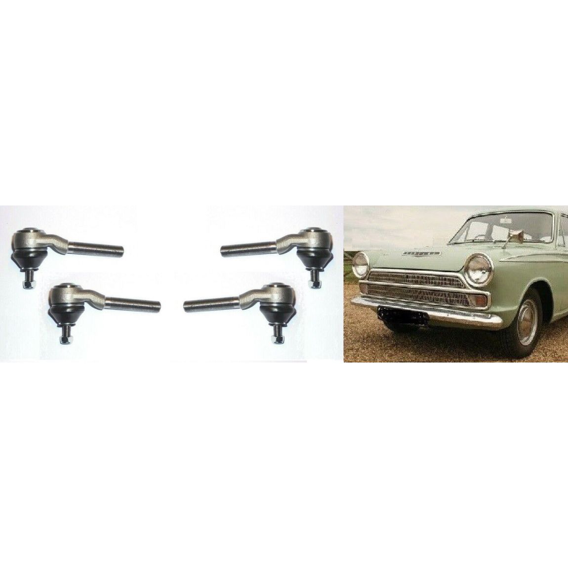 TRACK ROD ENDS SET x4 (Ford Cortina Mk1) (1962- 66) 