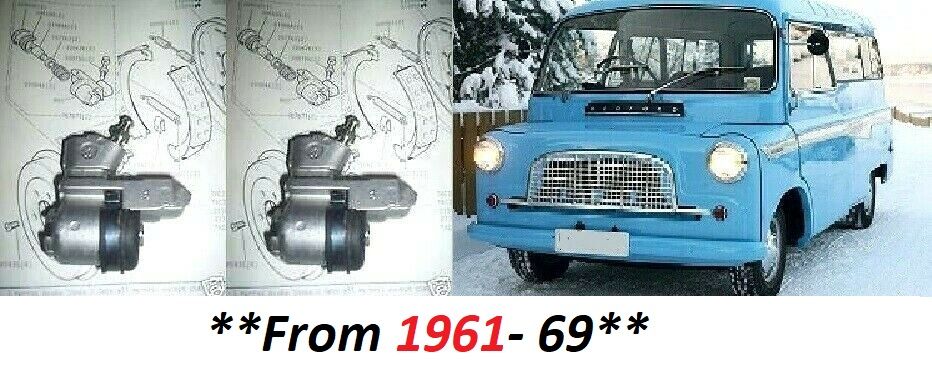 REAR BRAKE WHEEL CYLINDERS x2 (Bedford CA Van) (From 1961- 69)