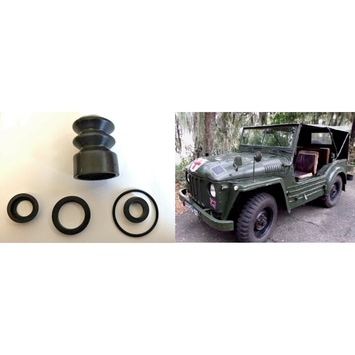 BRAKE MASTER CYLINDER REPAIR SEALS KIT (Austin Champ) (1952- 56) 