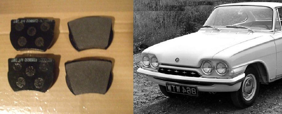 FRONT BRAKE PADS SET (Ford Consul Capri & Classic) (109e & 116e) (1961- 64)