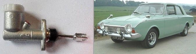 CLUTCH MASTER CYLINDER x1 (Ford Corsair V4) (1700 & 2000) (Oct 65- 70) 