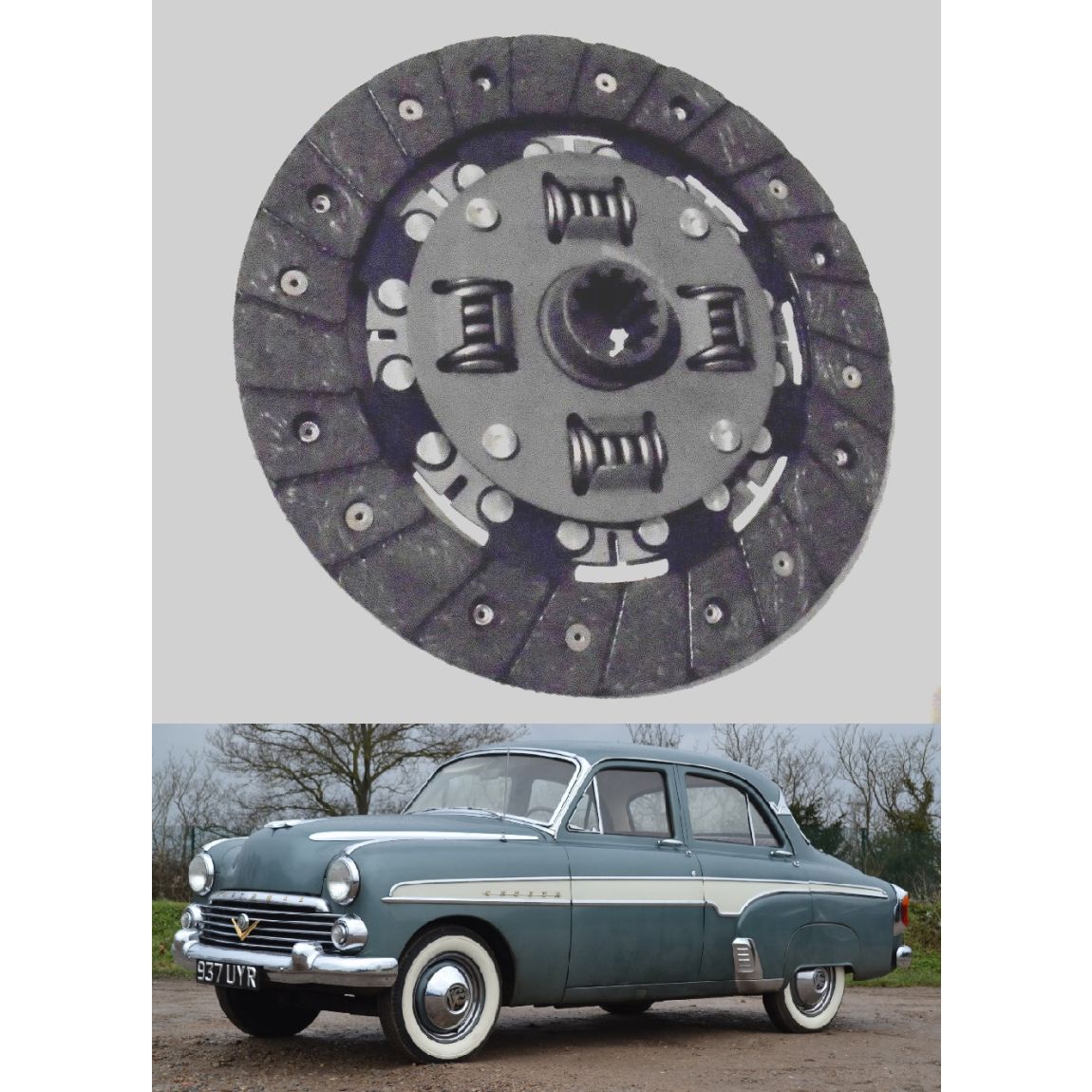 CLUTCH PLATE ONLY (Vauxhall Cresta E) (2262cc) (1954- 57) 