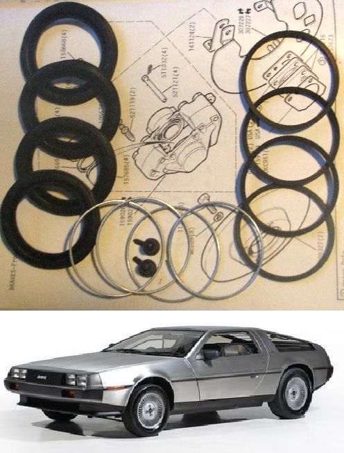 FRONT BRAKE CALIPER REPAIR SEALS KITS x2 (De Lorean DMC12) (1981- 83) 