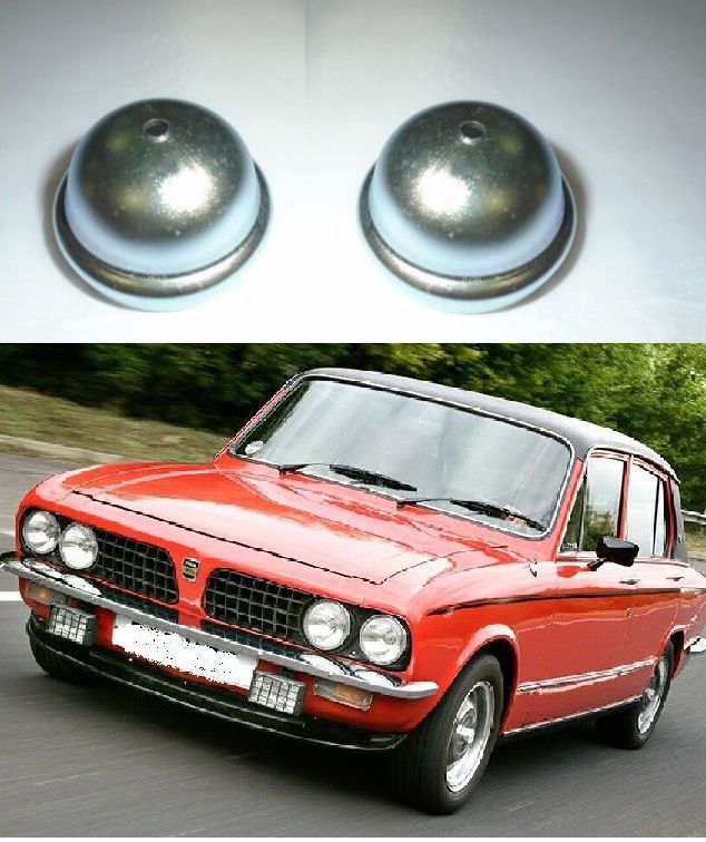 FRONT HUB GREASE CAPS x2 (Triumph Dolomite) (1300,1500,1850 & Sprint) (1971- 80) 