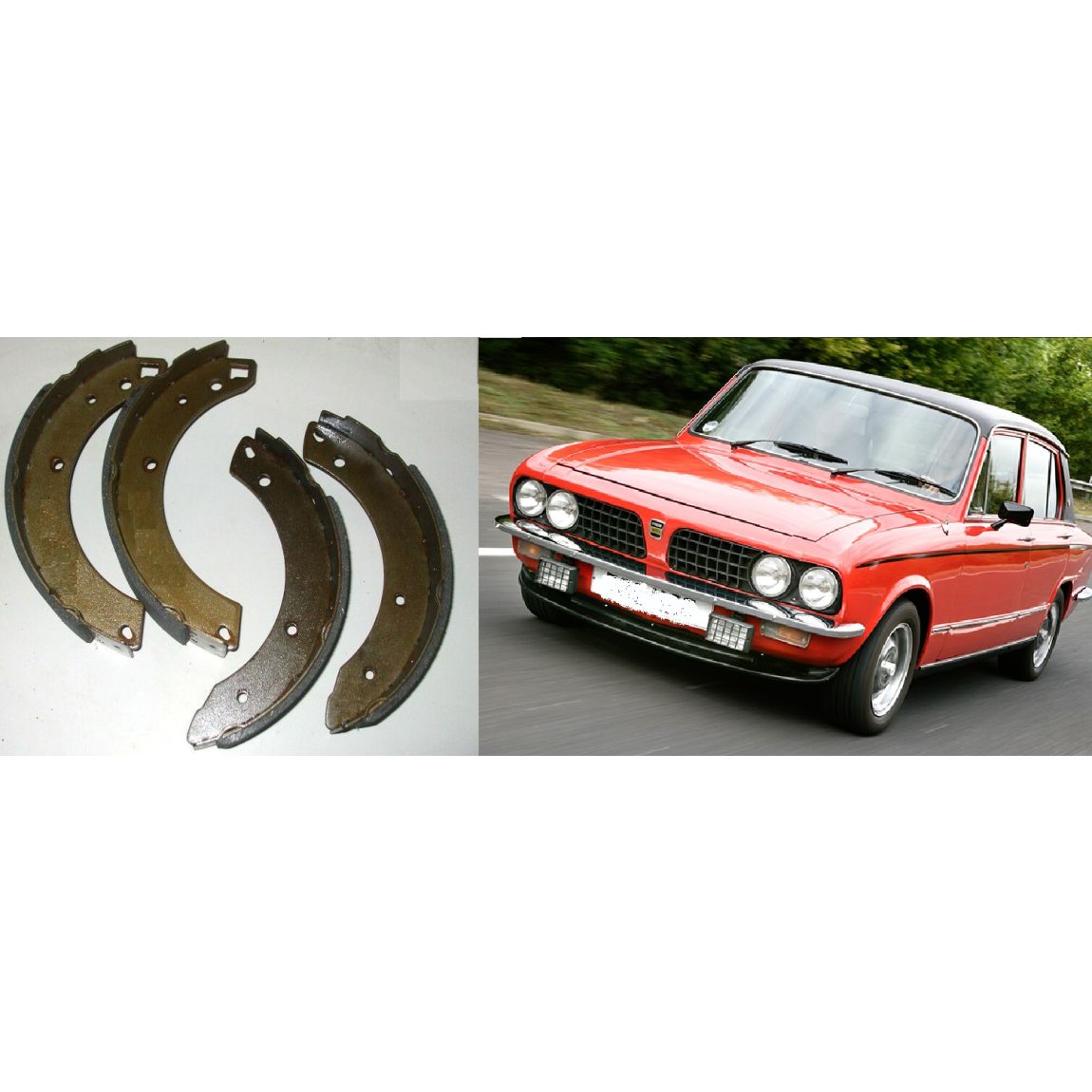 REAR BRAKE SHOES SET (Triumph Dolomite Sprint 2.0) (1971- 80)