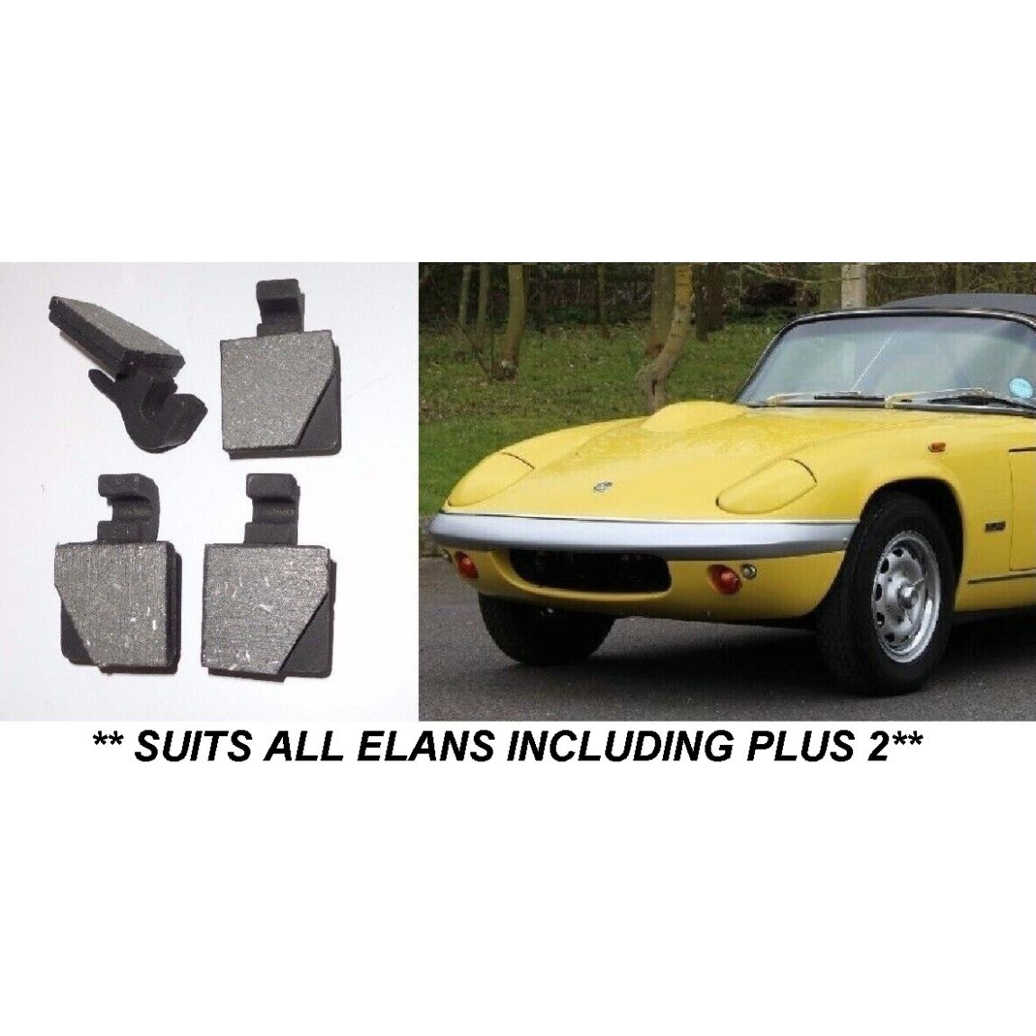 REAR HANDBRAKE PADS (Lotus Elan) (1962- 74)  