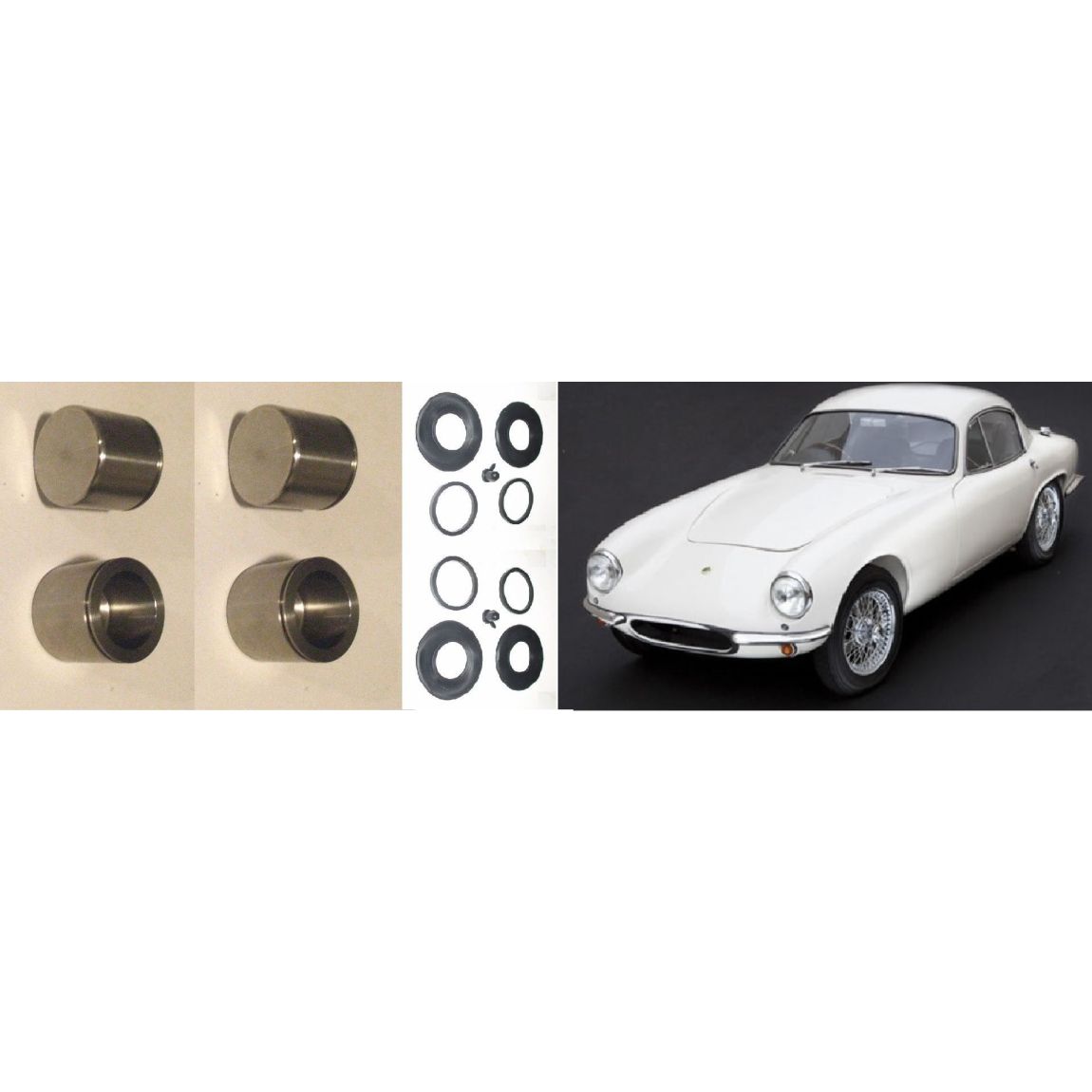 (x4) REAR BRAKE CALIPER PISTONS & SEALS (Lotus Elite Mk2) (**From 1961- 63**) 