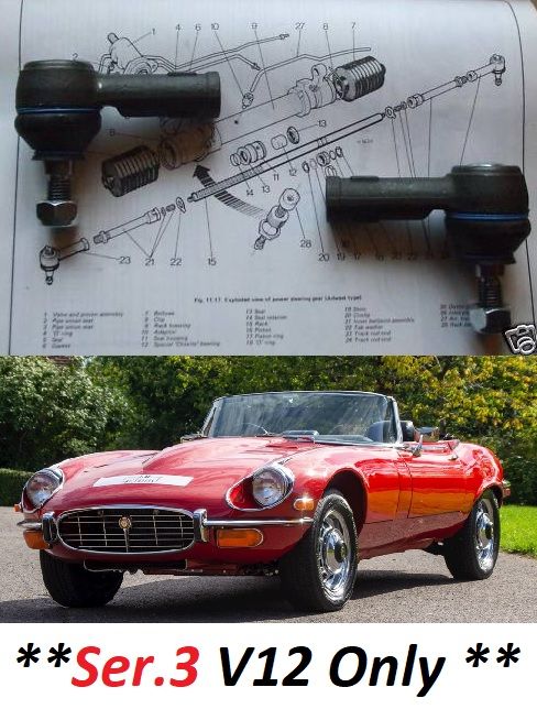 TRACK ROD ENDS x2 (Jaguar E Type) (Ser.3) (V12) (1971- 75) 