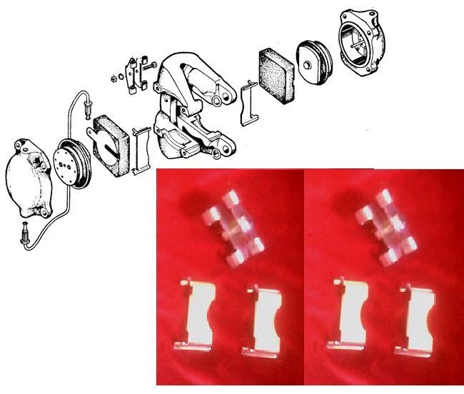 (FRONT or REAR) BRAKE PAD FITTING KIT (Jaguar MK2) (1959- 68) 