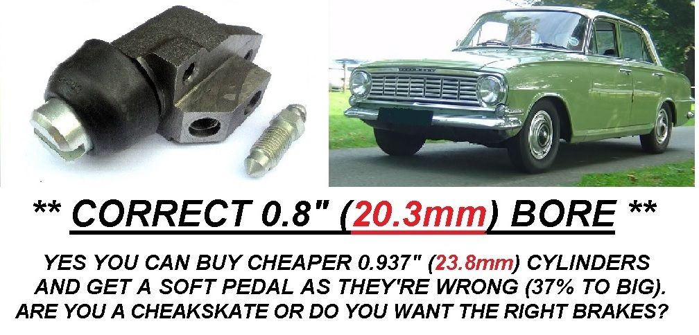 FRONT BRAKE WHEEL CYLINDER x1 (Vauxhall Victor FB) (1508cc & 1594cc) (** RIGHT SIDE **) (1961- 64) 