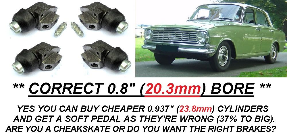 FRONT BRAKE WHEEL CYLINDERS x4 (Vauxhall Victor FB) (1508cc & 1594cc) (1961- 64)  
