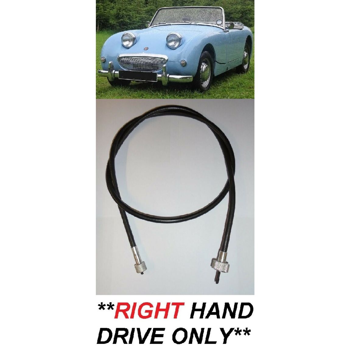 SPEEDO CABLE (Austin Healey Frogeye Sprite) (** RHD **) (1958- 61) 