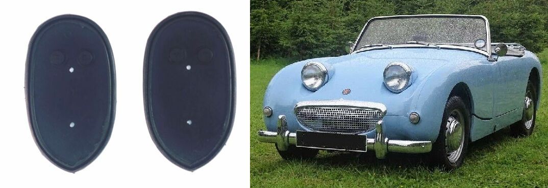 REAR LIGHT GASKET RUBBERS x2 (Austin Healey Frogeye Sprite) (1958- 61) 