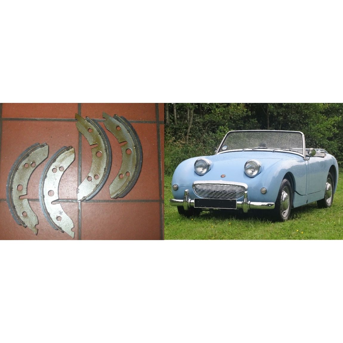 FRONT BRAKE SHOES SET (Austin Healey Frogeye Sprite) (1958- 61)
