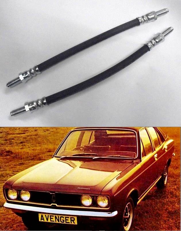 FRONT BRAKE HOSES x2 (Hillman Avenger) (1970- 81) 