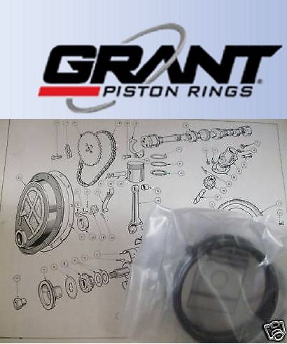 PISTON RINGS SET Std (Austin A35) (948cc Only) (**5 Ring Type**) (1956- Oct 62 Only) 