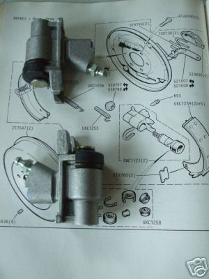 REAR BRAKE WHEEL CYLINDERS x2 (Triumph GT6) (Self Adjusting Brakes) (**Aprox 1973- 74**)