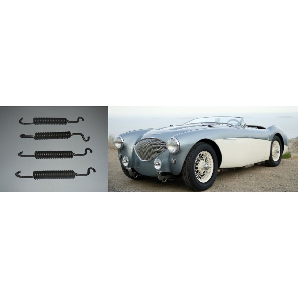 FRONT BRAKE SHOE SPRINGS x4 (Austin Healey) (BN2 & BN4 with Wire Wheels) (1955- 59)