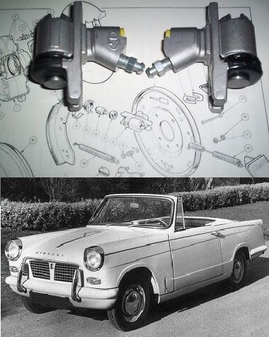 REAR BRAKE WHEEL CYLINDERS x2 (Triumph Herald) (1959- 71) 