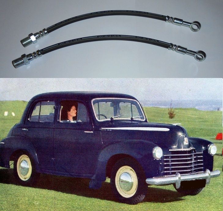FRONT BRAKE HOSES x2 (Vauxhall Velox) (Ser. L) (** 1948- 51 Only **) 