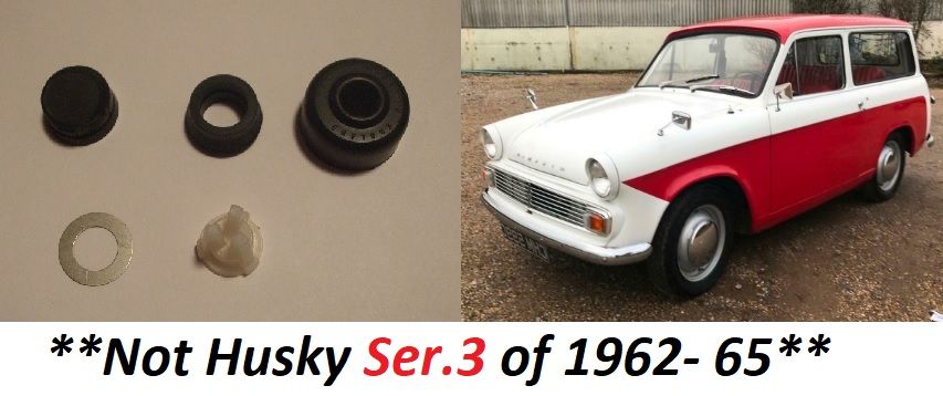 CLUTCH MASTER CYLINDER REPAIR SEALS KIT (Hillman Husky) (**Ser. 1&2 Only**) (**1958- 62 Only**) 