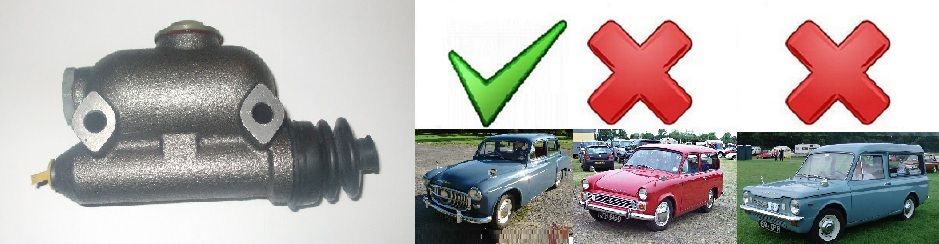 BRAKE MASTER CYLINDER (Hillman Husky) (Mk1 - Side Valve) (** 1954- 57 Only **)  