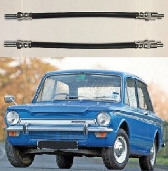 FRONT BRAKE HOSES x2 (Hillman Imp) (1963-76) 